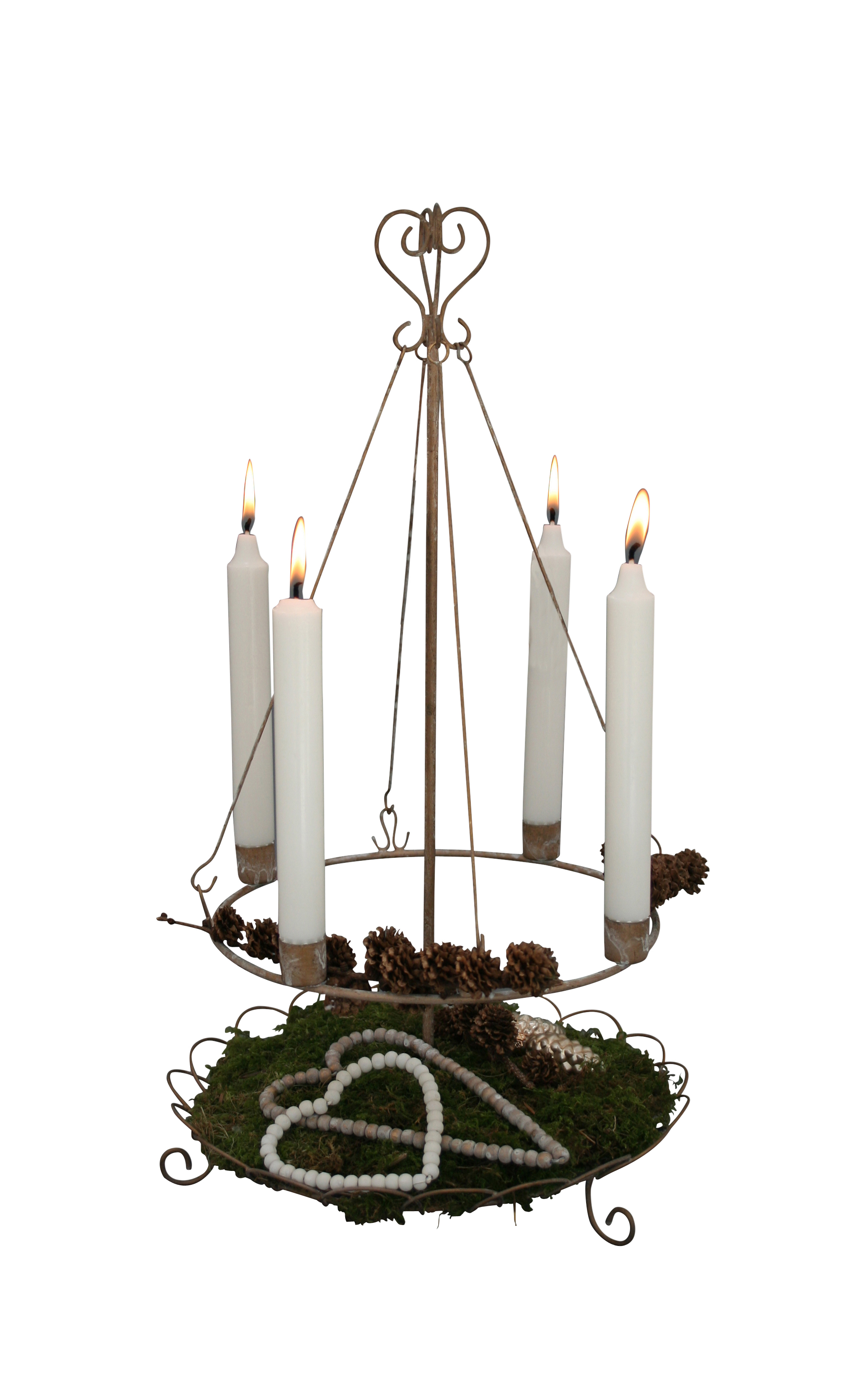 ADVENT CANDLE HOLDER ANTIQUE GOLD